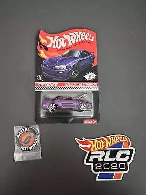 Buy Hot Wheels RLC Purple Nissan Skyline GT-R R34 Pin Badge Collector Edition Rare • 235£