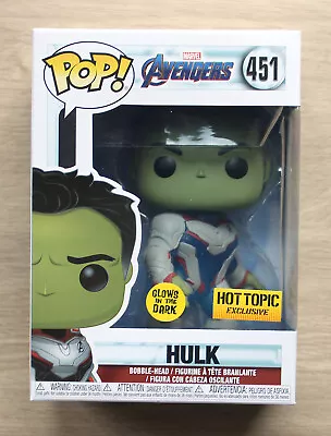 Buy Funko Pop Marvel Avengers Endgame Hulk GITD (Box Damage) + Free Protector • 24.99£