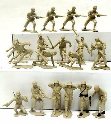 Buy 19 WWII JAPANESE Tan 1960's Vintage Marx Toy Soldiers 10 Diff. Poses • 66.30£