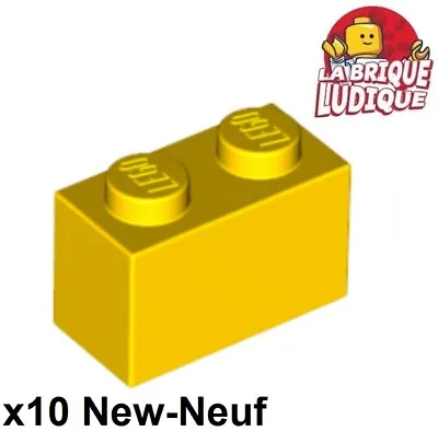 Buy Lego 10x Brick 1x2 2x1 Yellow/Yellow 3004 New • 2.04£