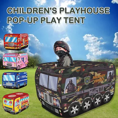 Buy Pop-up Play Tent Foldable Army Vehicle Indoor Outdoor Play House For Kids Gift • 12.55£