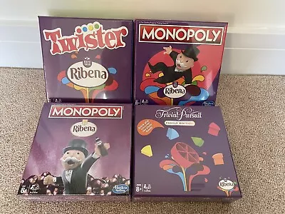 Buy NEW 4 Ribena Hasbro Monopoly Twister Trivial Pursuit Mini Travel Games • 9.99£