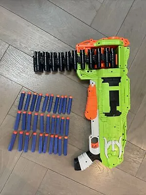 Buy Nerf Gun Zombie Strike Ripchain Pump Action Toy Gun With Ammo Belt+ 30 Bullets • 17£