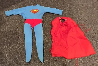 Buy Vintage Mego Superman Suit / Uniform & Cape Outfit Clothing 1970s • 24£