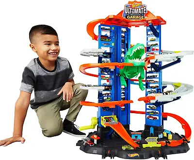 Buy Hot Wheels Ultimate Garage Track Set With 2 Toy Cars, Hot Wheels City Playset • 82.86£