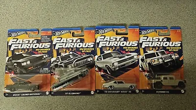 Buy Hot Wheels Decades Of Fast Mattel Fast And Furious Bundle 4 Cars • 20£