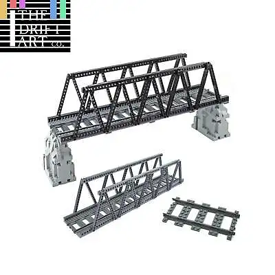 Buy Bridge Tracks W/ Rock For LEGO Kit Train Building Blocks Sets DIY - 20 Sets! • 46.30£