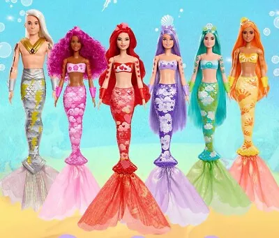 Buy Barbie Bubble Blind Box Rainbow Mermaid Dress Up Doll Surprise Family Toys 1pcs • 38.21£