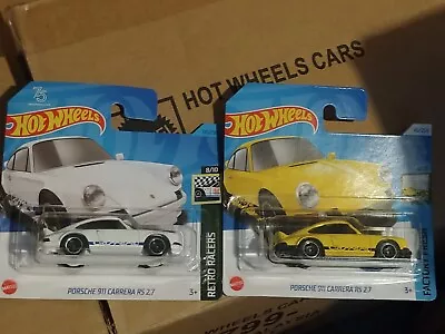 Buy Hot Wheels Porsche 911 Carrera RS 2.7 Yellow And White Colour Variations • 5.50£