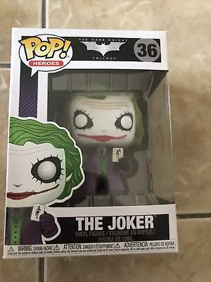 Buy Funko POP! Batman Dark Knight Movie The Joker Vinyl Figure #36 Slight Box Cut • 12£