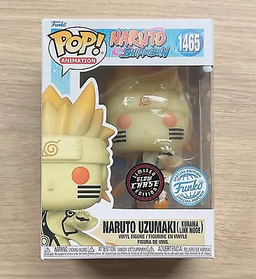 Buy Funko Pop Naruto Shippuden Naruto Uzumaki Kurama Link Mode GITD CHASE #1465 • 69.99£