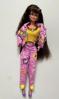 Buy Barbie Paint N Dazzle Brown Hair From 1990s Doll • 41.17£