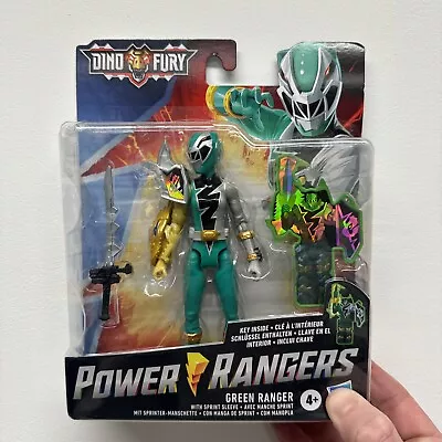 Buy Power Rangers Dino Fury Green Ranger With Sprint Sleeve & Key - Damaged Packagi • 13.99£
