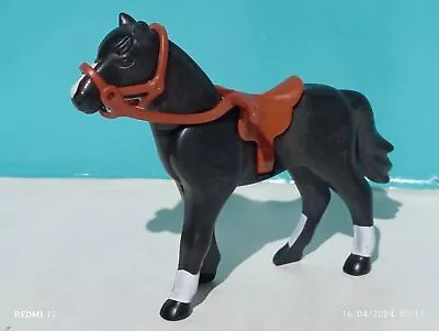 Buy Playmobil Figure Black Horse Of The West Western Horses Cowboy Cowboy Indians • 6.06£
