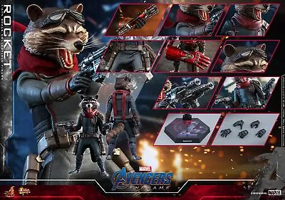 Buy Hot Toys Marvel's Avengers Endgame Rocket Raccoon Figurine 1/6  MMS548 • 167.99£