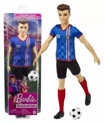 Buy BARBIE KEN DOLL CAREER FOOTBALL PLAYER HCN15 Soccer Mattel • 46.42£