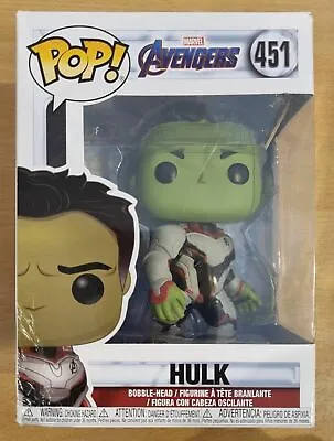 Buy Funko POP #451 Hulk (Team Suit) Marvel Avengers Endgame - Includes POP Protector • 11.99£