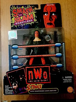 Buy Brand New BOXED WCW NWO Sting Wolfpack Smash N Slam Figure Toy Biz 1999 - RARE • 80£