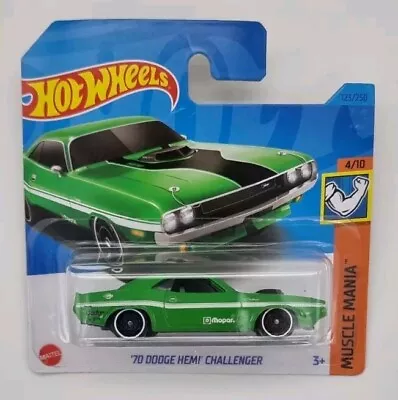 Buy Hot Wheels 70 Dodge Hemi Challenger 123/250 Muscle Mania 4/10 2023 Green HKJ55 • 3.99£