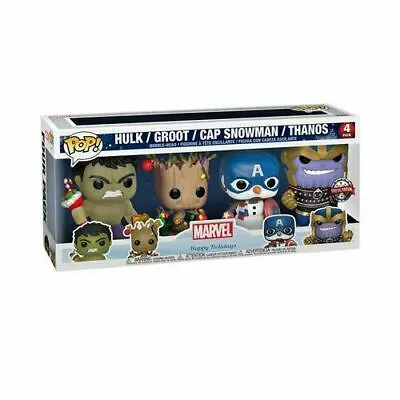 Buy Funko POP! Marvel: Holiday - Hulk, Groot, Captain America Snowman And Thanos  • 27.19£