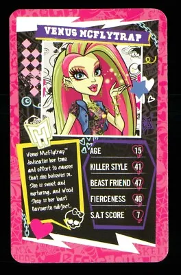 Buy 1 X Info Card Monster High Character Venus Mcflytrap - R110 • 2.29£