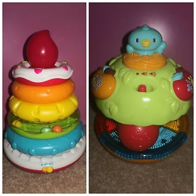 Buy Fisher Price Rock A Stack Vtech Push & Play Spinning Top Bundle Set • 12£