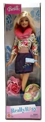 Buy 2003 Really Rosy Barbie Doll / Roses Fashion Barbie / Mattel B5818, NrfB • 51.52£