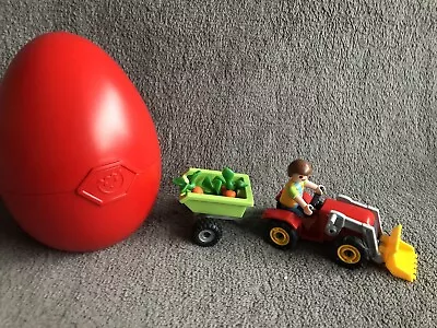 Buy Playmobil Country Tractor Set In Red Easter Egg • 4.99£