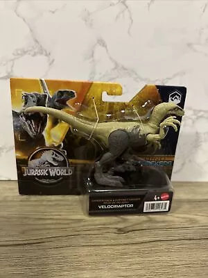 Buy Mattel Jurassic World Danger Pack Velociraptor Dino Trackers Dinosaur Figure NEW • 10.39£