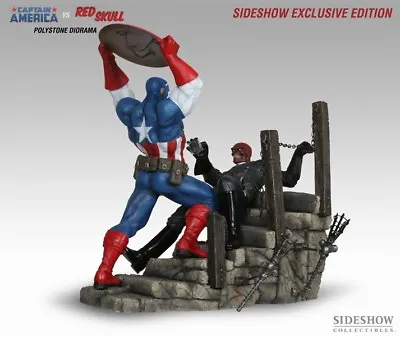 Buy Marvel CAPTAIN AMERICA VS RED SKULL DIORAMA EXCLUSIVE 90041 NEW SEALED SIDESHOW • 2,140.34£