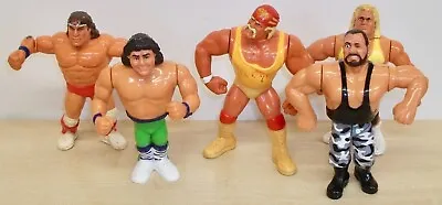 Buy Set Of 5 WWF Hasbro Wrestling Figures Inc. Hulk Hogan & Mr Perfect • 19.99£