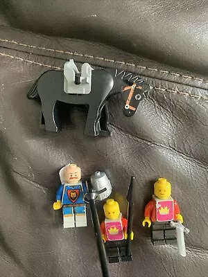 Buy Lego Castle Figures X3Knights Inc Weapons And Saddled Horse /king • 9.99£