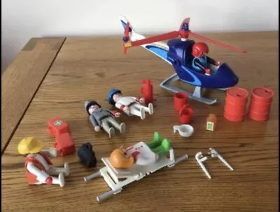 Buy Playmobil 4423 Helicopter Microcopter ~ Pilot & Various Other Emergency Figures • 7.99£