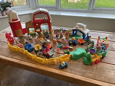 Buy Fisher Price Little People Farm Zoo Train And Figures + Various Parts Bundle • 9.50£