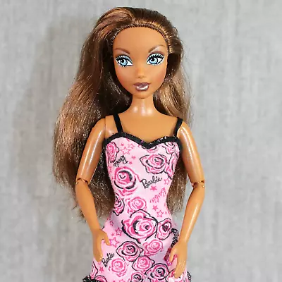 Buy BARBIE MATTEL Doll My Scene Fashion Dark Skin Pink Mini Dress Date Night • 23.67£