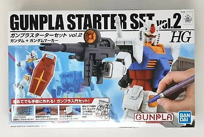 Buy Bandai Hg 1/144 Rx78-2 Gundam Gunpla Starter Set Vol.2 With Gundam Marker • 33£