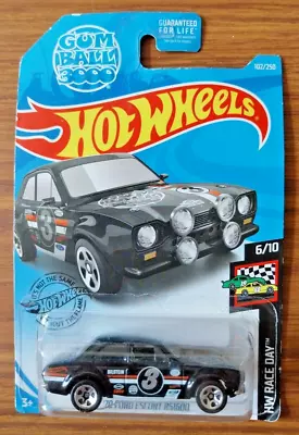 Buy Hot Wheels HW Race Day '70 Ford Escort RS1600 Gum Ball 3000 Black Long Card • 3£