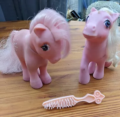 Buy  MY LITTLE PONY. COTTON CANDY AND LICKETY SPLIT WITH ORIGINAL BRUSH. 1980 Vintag • 10£