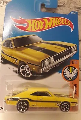 Buy Hot Wheels 2015 Muscle Mania '69 Dodge Charger 500 In Yellow New On Long Card • 7.95£