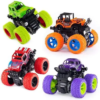 Buy Truck Cars Push And Go Toy Trucks Friction Powered Cars 4 Pack 4WD • 42.92£