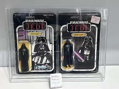 Buy Vintage Kenner Star Wars Darth Vader Figures ROTJ 1983 Both Variants And Case • 550£