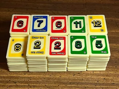 Buy 1993 Mattel UNO Rummy-Up 98 Tiles Replacement PARTS ONLY • 14.17£