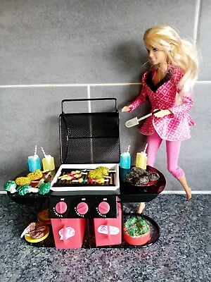 Buy Barbie Scale Barbecue & Food-up Cycled Handmade Play Set Toy(doll Not Included) • 8.99£