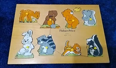 Buy Fisher Price 1970s Vintage Animal Friends Wooden Puzzle 519-E / 8 Pieces Rare • 8.99£