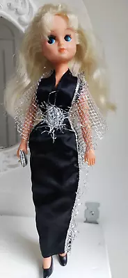 Buy Vintage Barbie Clone_ Orig. FLOWER Otto Simon In #1284 Black Evening Dress Mint • 57.56£