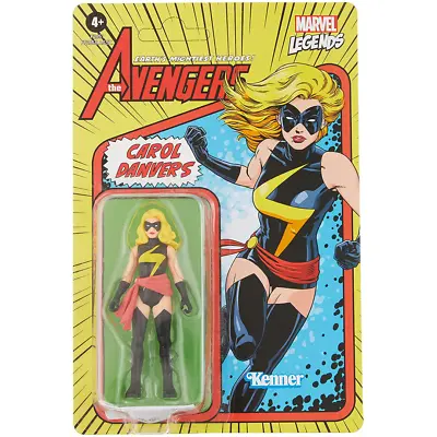 Buy Hasbro Marvel Legends Series 10cm Retro 375 Collection Carol Danvers Figure • 9.99£