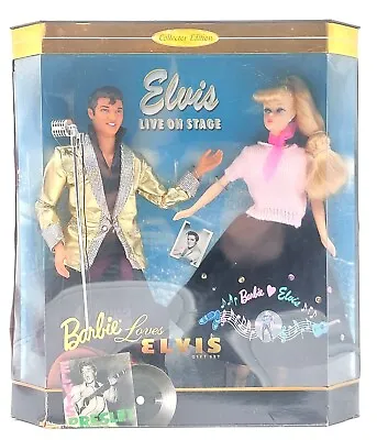 Buy 1996 Elvis Live On Stage Barbie Loves Elvis Gift Set / Mattel 17450 / NrfB, Original Packaging • 122.81£
