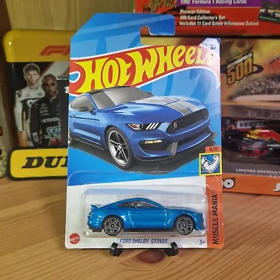 Buy Hot Wheels Ford Shelby GT350R 9/10 HW Muscle Mania 2022 249/250 Long Card Blue • 2.49£