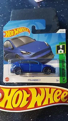 Buy Hot Wheels ~ Tesla Model Y, Blue, S/Card.  Many More BRAND NEW Models Listed!! • 3.39£