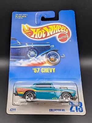 Buy Hot Wheels #213 '57 Chevy Hotrod Aqua Turquoise Vintage 1991 Release L38 • 12.95£
